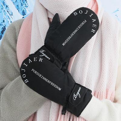 保暖羽绒棉手套女加绒加厚