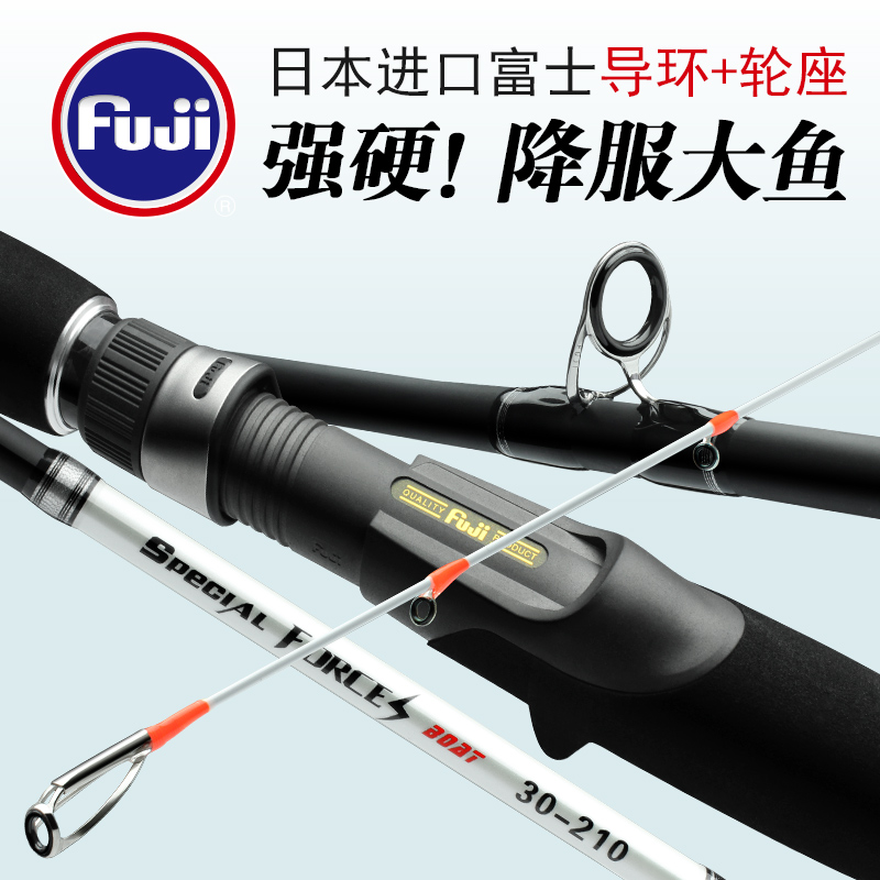HIMEN sea fishing carbon fishing rod imported Fuji guide ring wheel seat accessories free with section shipwreck rod boat raft rod