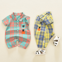 Baby one-piece summer 2 fashion clothes for men newborn clothes shirt short-sleeved romper for women 0-1 year old baby summer 3