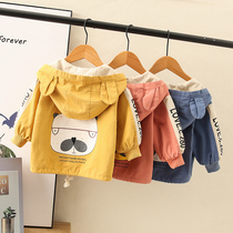 Baby coat autumn new 0-1 year old baby spring and autumn top 2 Korean version 3 children hooded zipper windbreaker tide