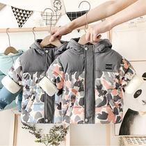 Mens baby cotton clothes autumn and winter clothes baby cotton padded jacket winter warm cotton clothes one year old childrens coat thick Foreign coat