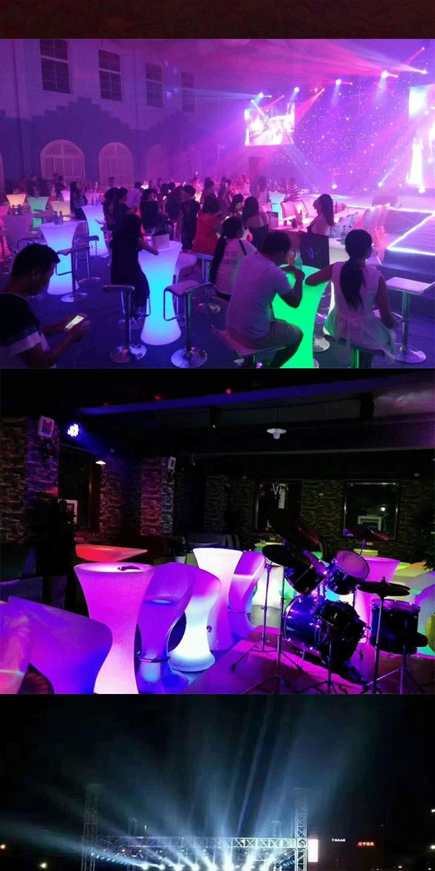 Led thời trang dạ quang thanh bàn ghế hoạt động ngoài trời ktv sáng tạo đồ nội thất kết hợp bàn cao phân tròn bàn thanh - Giải trí / Bar / KTV
