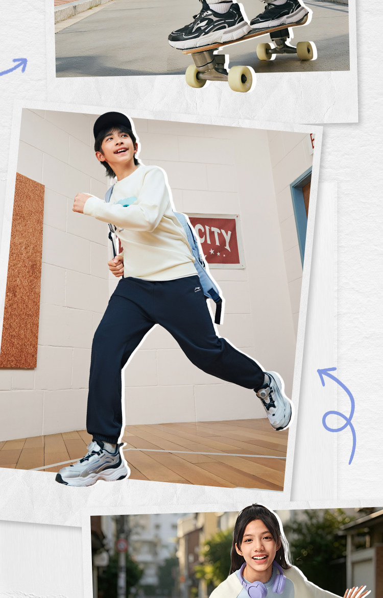 李宁儿童自在裤秋款长裤男童加绒裤子2026新款女童装青少年运动裤 — 10