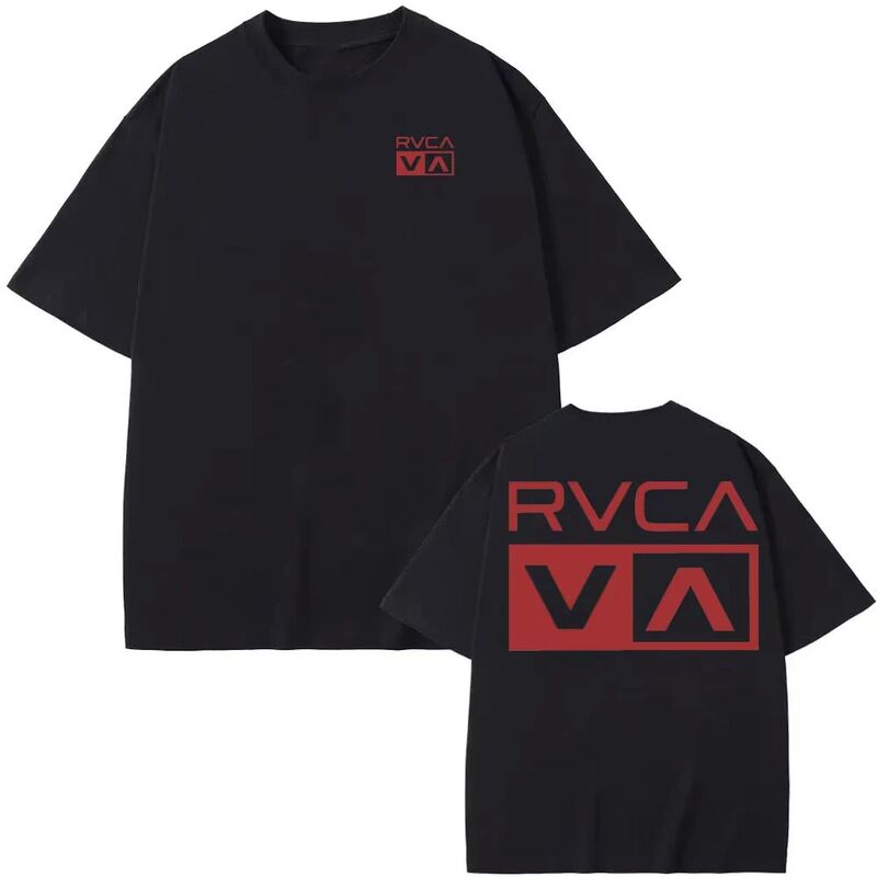 RVCA T Shirt Black Tee Summer Cotton Tshirt Summer Short Sle