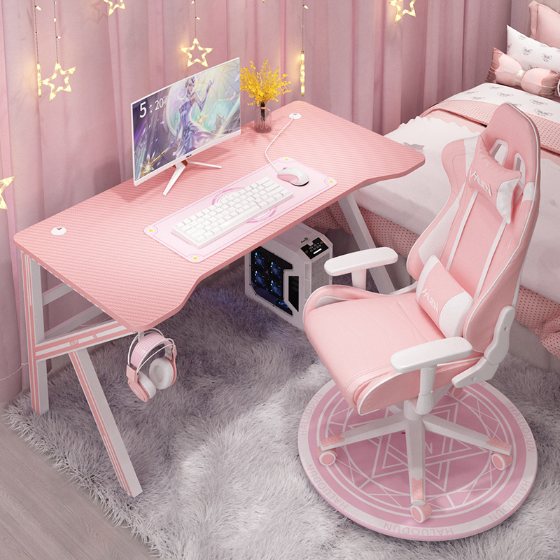 Room table girl bedroom floor to eat writing desk high school students home learning pink girl heart computer desk