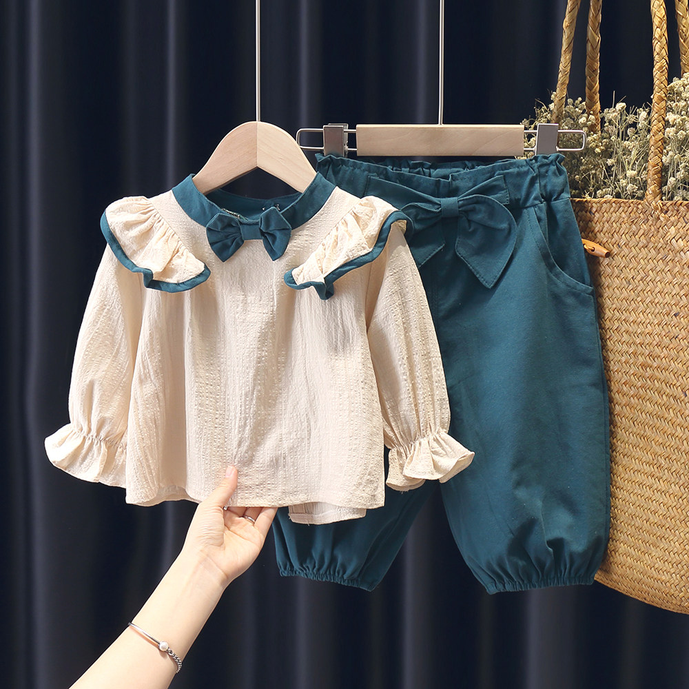 Children Summer suits women 2022 new 3-5-year-old girl Spring and Autumn Fashion Ocean 6 trendy children female baby summer