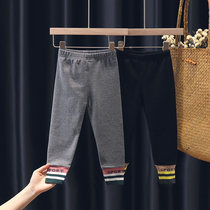 Girls leggings spring and autumn wear 2020 new foreign style thin section baby autumn childrens black pants autumn