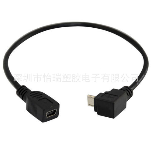 micro public 90 ° lower elbow transfer min V3 turn V8 suitable for Android connector turn MP3 connector USB