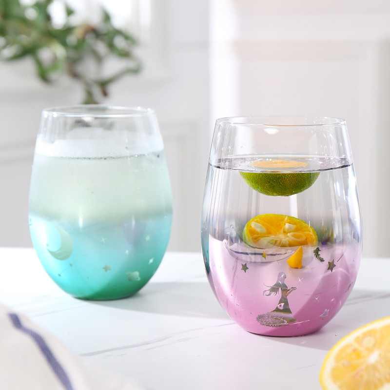 ins Star Water Cup Glass Home Tea Cup Milk Coffee Cup Creative Milk Tea Shop Juice Drink Cup