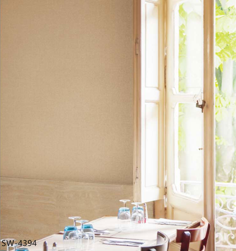 Japanese wall cloth Xinke wallpaper beige fabric wall cloth solid color full shop living room bedroom study wall cloth linen 4394