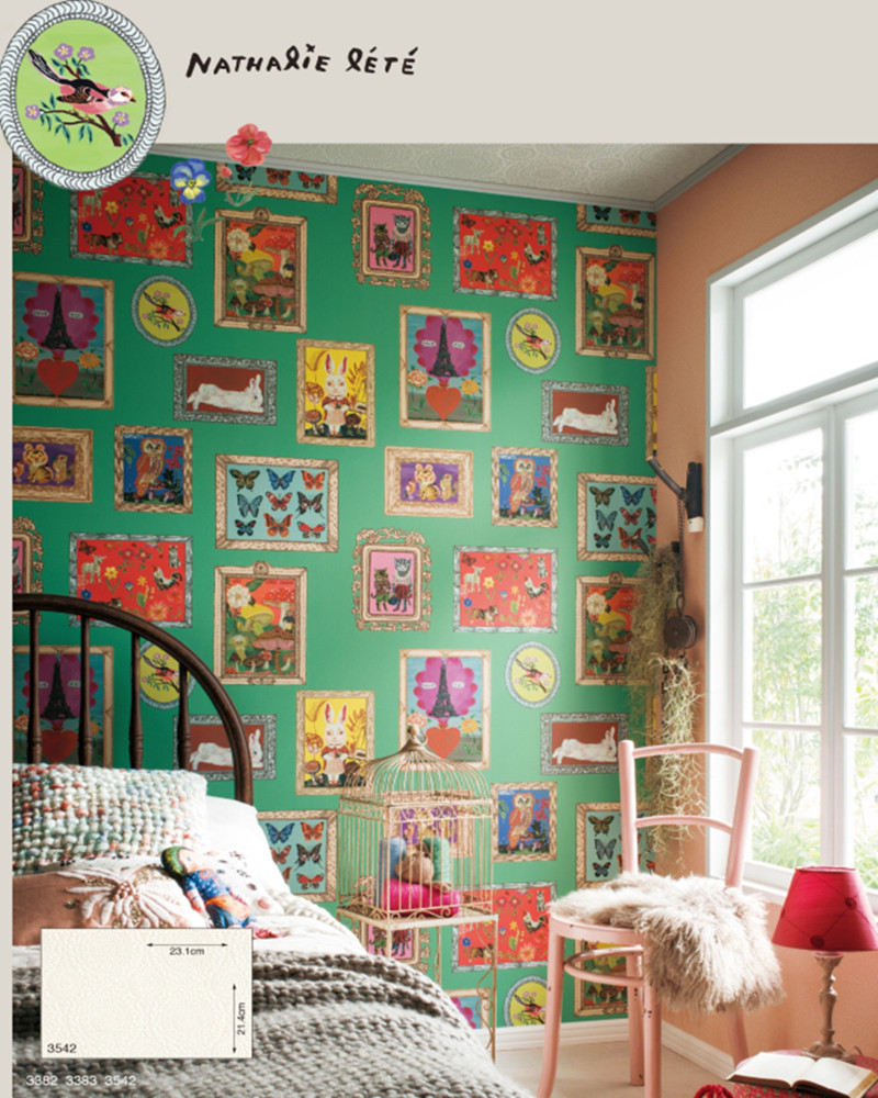 Japan Import Wallpaper New Ko Wallpaper New Retro Photo Wall Paper Background Wall Living Room AB Version Wall BA3383