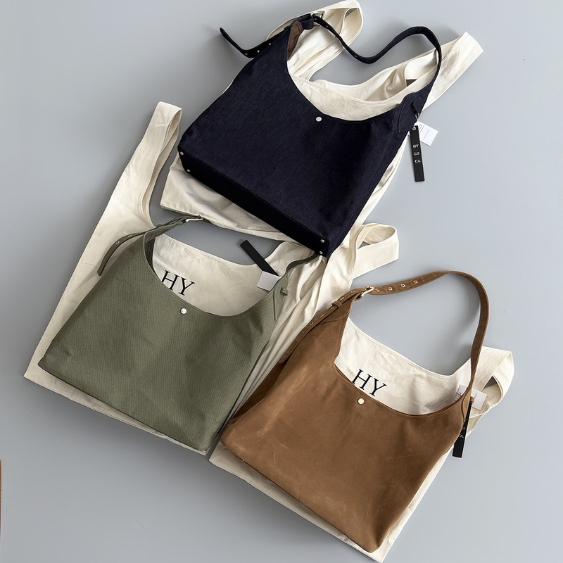 Authentic Products! British Designer Brand Canvas Suede Tote Bag Shopping Bag