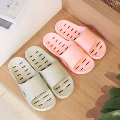 Bathroom slippers bathing male summer indoor household non-slip anti-smelly shower quick-drying dressing room leaking hollow cool cool woman