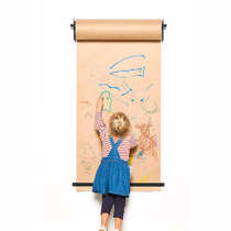 Kraft paper scroll painting paper wall-mounted drawing board Wall hand-painted frame poster roll paper painting graffiti blackboard