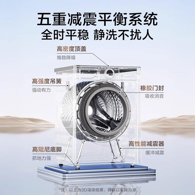 [Pure] Little Swan Washing Machine 12kg Drum-Type Household Ultra-Thin Fully Automatic Washing and Drying Machine Tg120V098Wdt