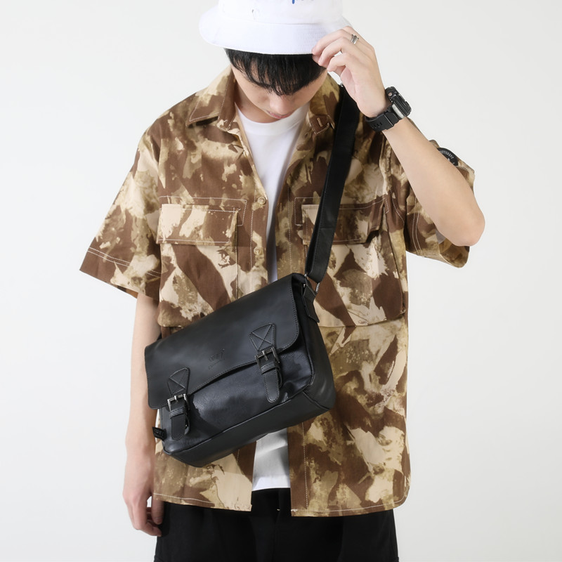 BOTB Japanese retro casual simple unisex couple bag shoulder messenger bag backpack single shoulder messenger bag