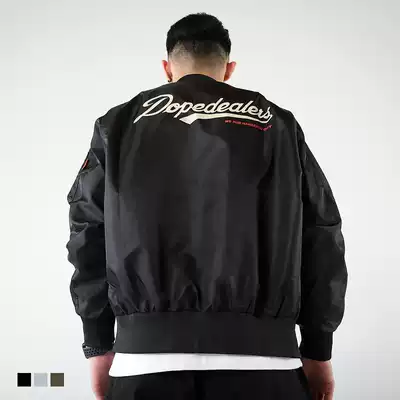 BOTB handsome wave letters American street style MA-1 air force jacket Trendy men loose hip-hop zipper jacket