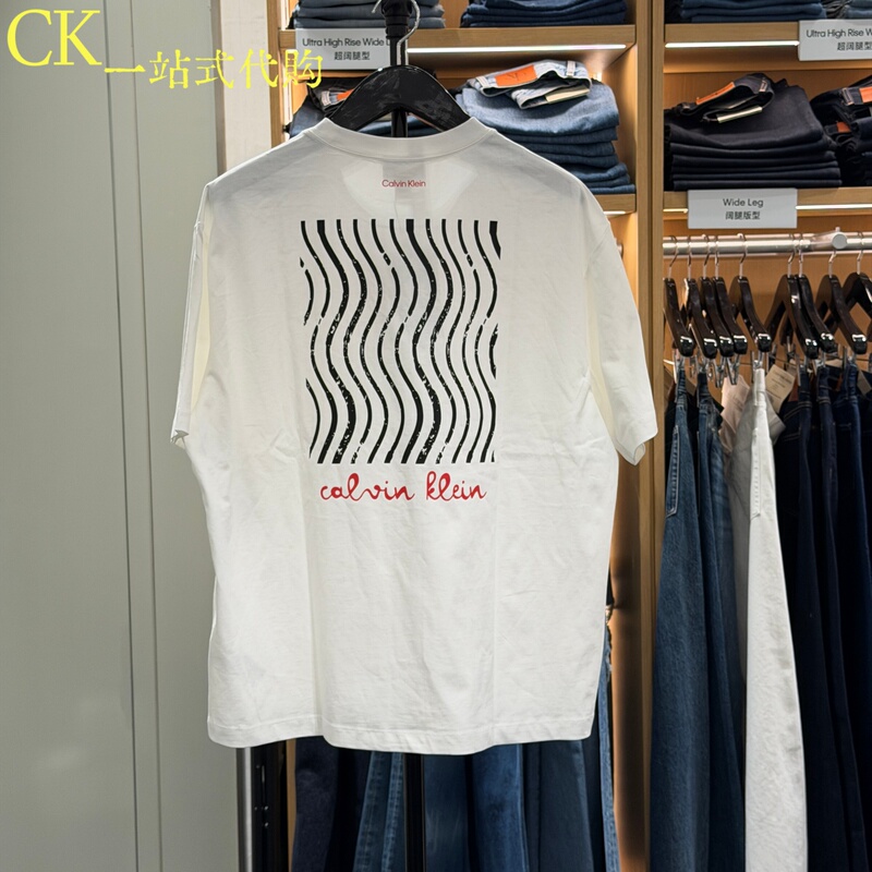 Calvin Klein/Ck Jeans2026 Summer Men's Letter-Printed Loose Short-Sleeved T-Shirt 4Rg816G Calvin Klein/Ck Jeans2026 Summer Men's Letter-Printed Loose Short-Sleeved T-Shirt 4Rg816G