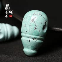 Jingcheng No. 1 natural turquoise tee accessories Hubei Shiyan high porcelain high blue men and women jewelry a picture