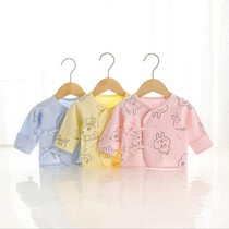 Newborn half-back clothes 0-3 month baby No bones pure cotton half back first baby blouse autumn and half back coat long sleeves