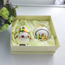 Russian retro windy semiautomatic ashtray toothpick box European style metal alloy suit Lilly box toothpick cylinder