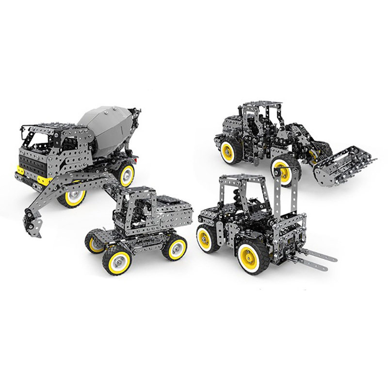 Metal Assembled Alloy Toy Boy 6 Year Old Children Hands-on Assembly Engineering Department Assembly Model Combined Metal Jigsaw