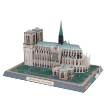 World famous building Notre Dame de Paris France architectural paper model handmade DIY manual work