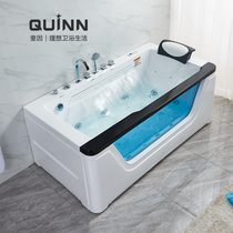 Quinn acrylic hotel home thermostatic bathtub single double couple luxury water curtain waterfall massage bathtub