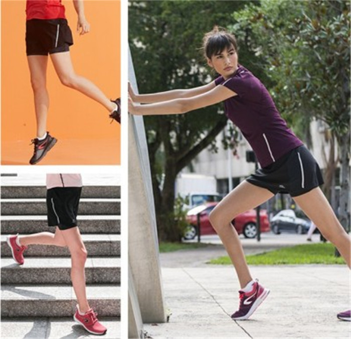 Outside single women's sports shorts speed dry anti-walking light fake two two-in-one running pants fitness safety fitness shorts