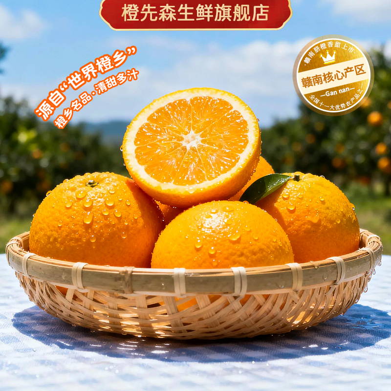 橙先森赣南脐橙产地现摘直发橙子10斤