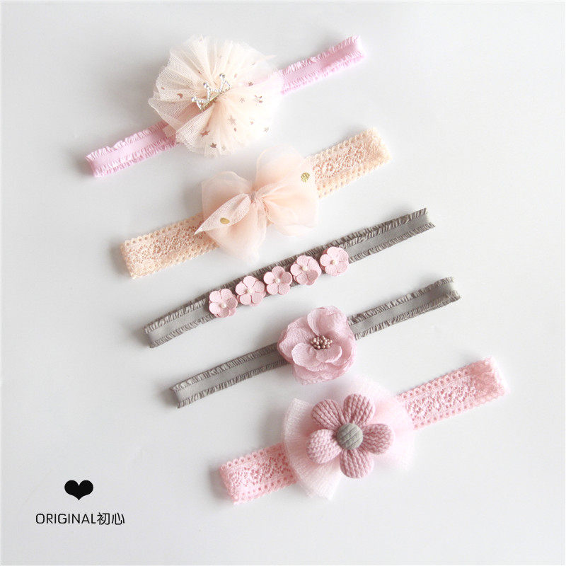 Baby hair with baby girl Princess cute flower Head Adorned Baby Full Moon Butterfly Knot 0-3 years old