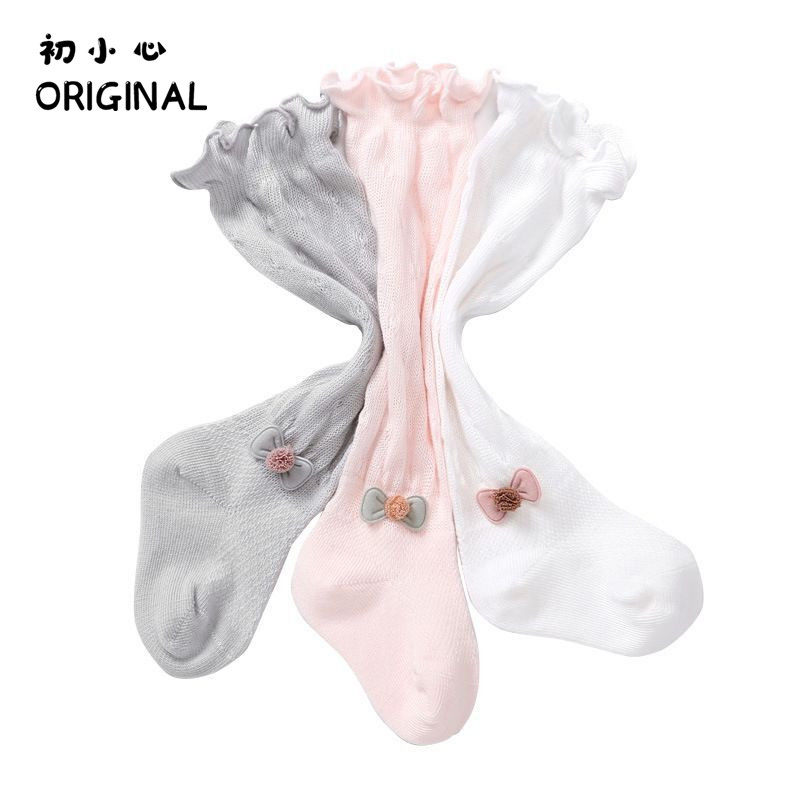Baby socks spring and summer thin cotton stockings newborn mesh socks baby over-the-knee anti-mosquito long-leg socks