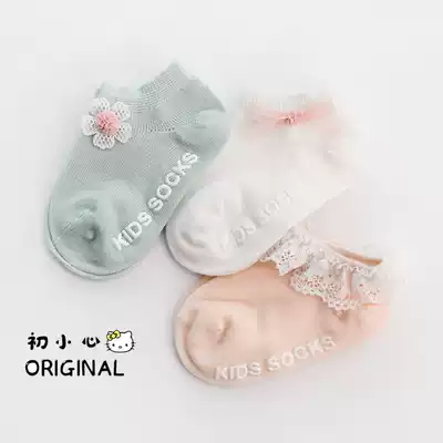 Baby socks Spring and autumn newborn baby non-slip floor socks cute cotton loose socks Princess socks 0-3 years old
