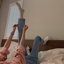 Spot BLACK homemade spring 2021 new jeans female summer slim slim slim pants Korean trousers