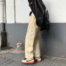 Spot BLACK homemade casual pants women spring loose straight pants 2021 New wide leg pants slim trousers