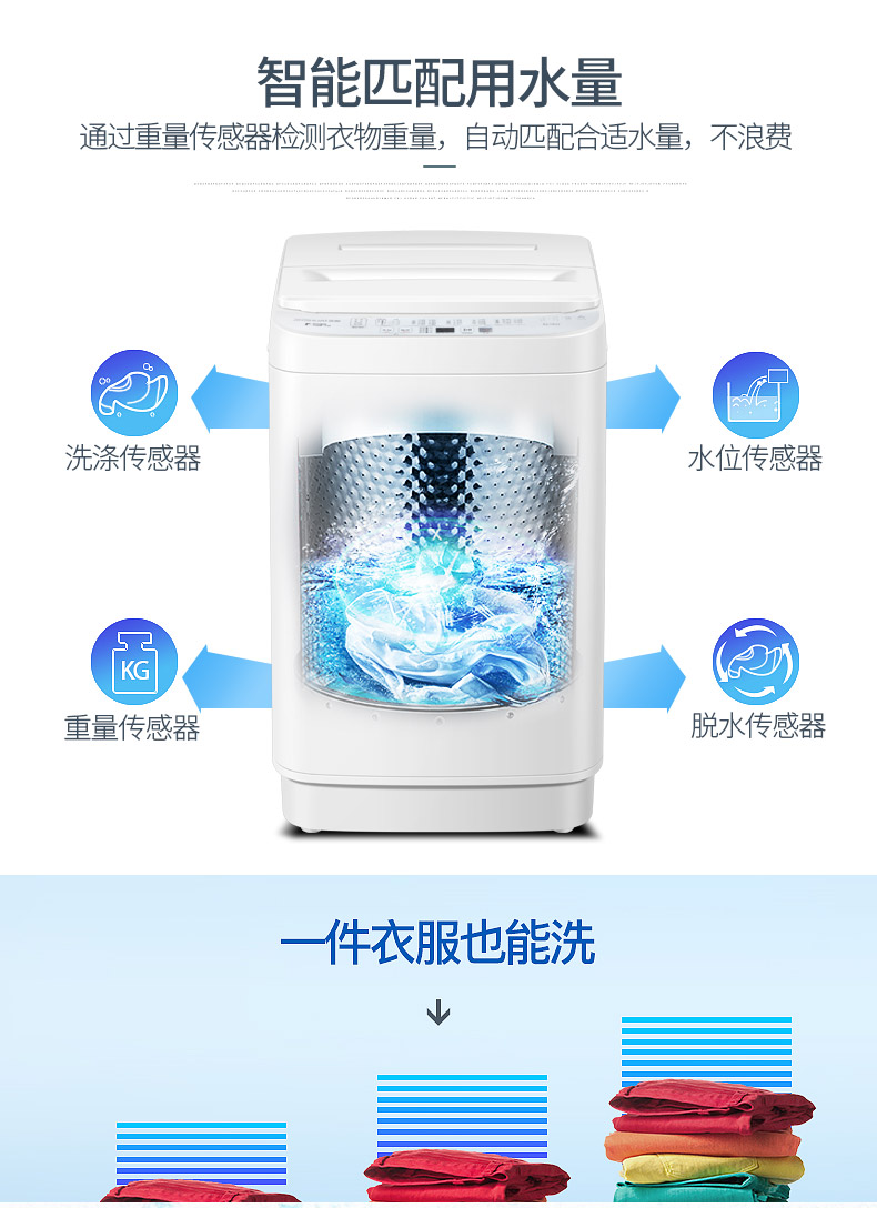金帅 8公斤洗脱一体 全自动波轮洗衣机 图3