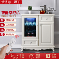 Flute European style solid wood tea bar Machine tea set disinfection drying cabinet automatic remote control intelligent hot and cold household water dispenser