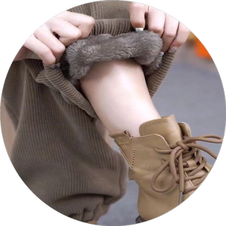 加厚羊羔绒裤子女2023新款秋冬季大码女装宽松显瘦束脚加绒哈伦裤