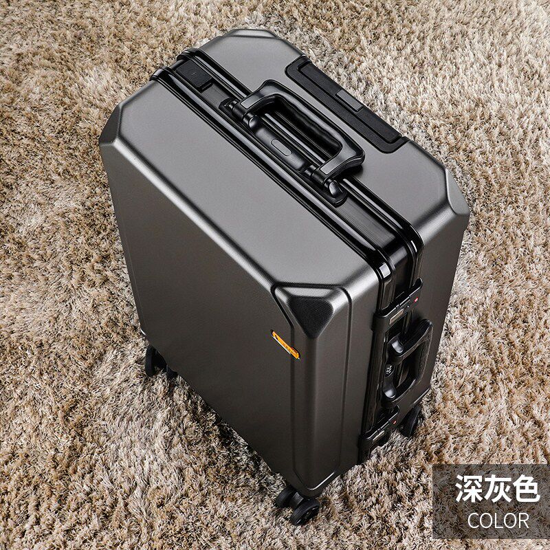 Kangaroo Suitcase Suitcase Aluminum Frame Pull-Lever Box Universal Wheel 20 female male student 24 Password Leather Case 26 Inch Tide