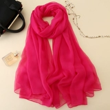 Демисезонный цветной летний шифоновый длинный осенний пляжный шарф, тонкая накидка, защита от солнца