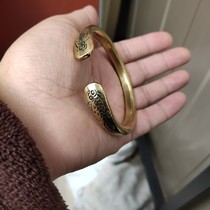 Pure brass double bracelet - large bracelet - brass bracelet - open bracelet - bronze bracelet - bracelet - bracelet - brass bracelet