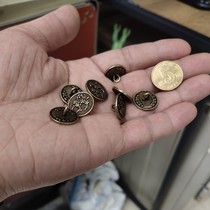Pure brass plum brass button coat brass flat coin button drama cloth plum button