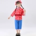Quân sự và dân sự sản xuất hàng loạt công nhân nông dân cô gái làng Hồng quân trang phục biểu diễn Trẻ em của Little Red Army Eighth Route Army trang phục biểu diễn cha mẹ và con cái 
