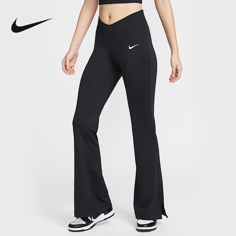Nike Women's Pants Mid-Waist Leggings Yoga Pants Casual Training Flared Sports Pants Ib5586-010