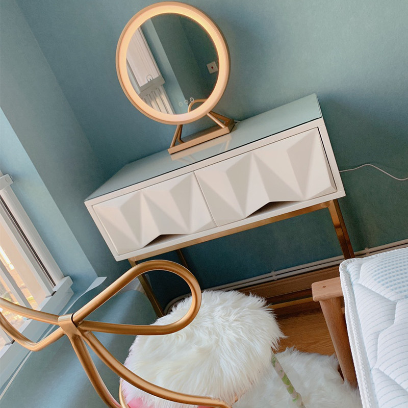 Cosmetic table bedroom net red ins wind modern simple light luxury dressing table storage cabinet one small apartment with lights