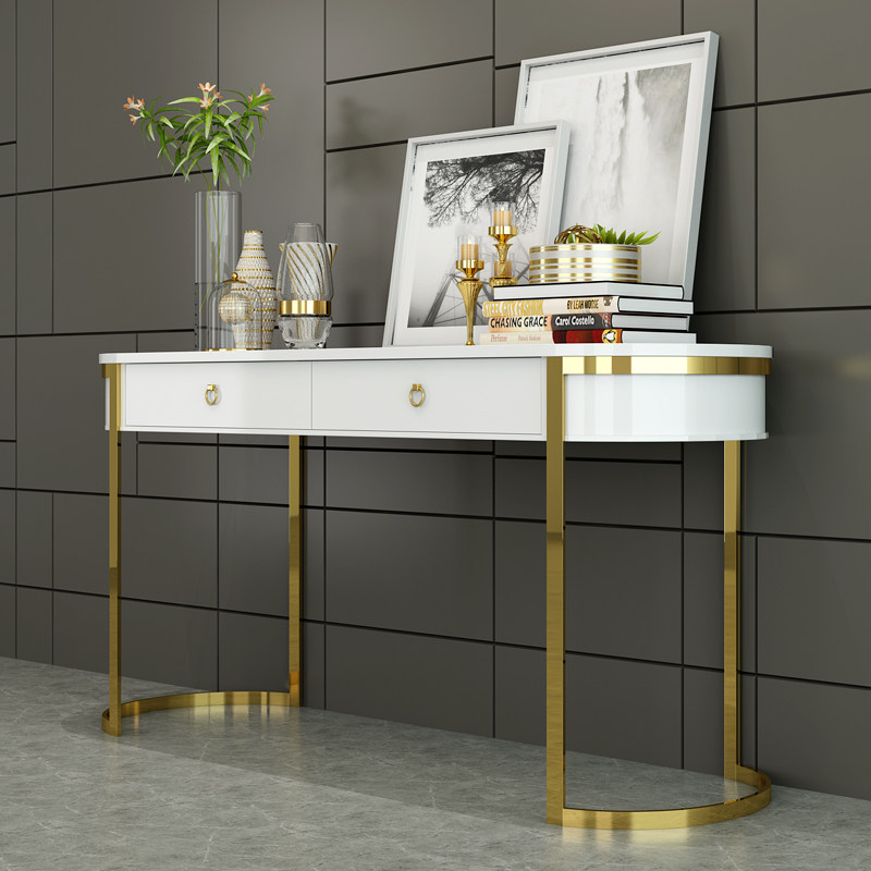 Face-style Light Lavish Makeup Post Modern Princess Ins Wind Shake Sound Mesh Red Nordic Minimalist Metal Baking Paint Makeup Table