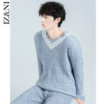 Special clearance ~ pajamas men winter long sleeve soft V collar simple trousers home wear suit men