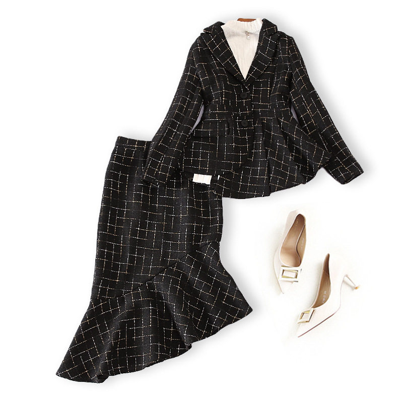 Light luxury special cabinet cut foreign trade export tail list high-end high-end fine female clothing autumn and winter small suit