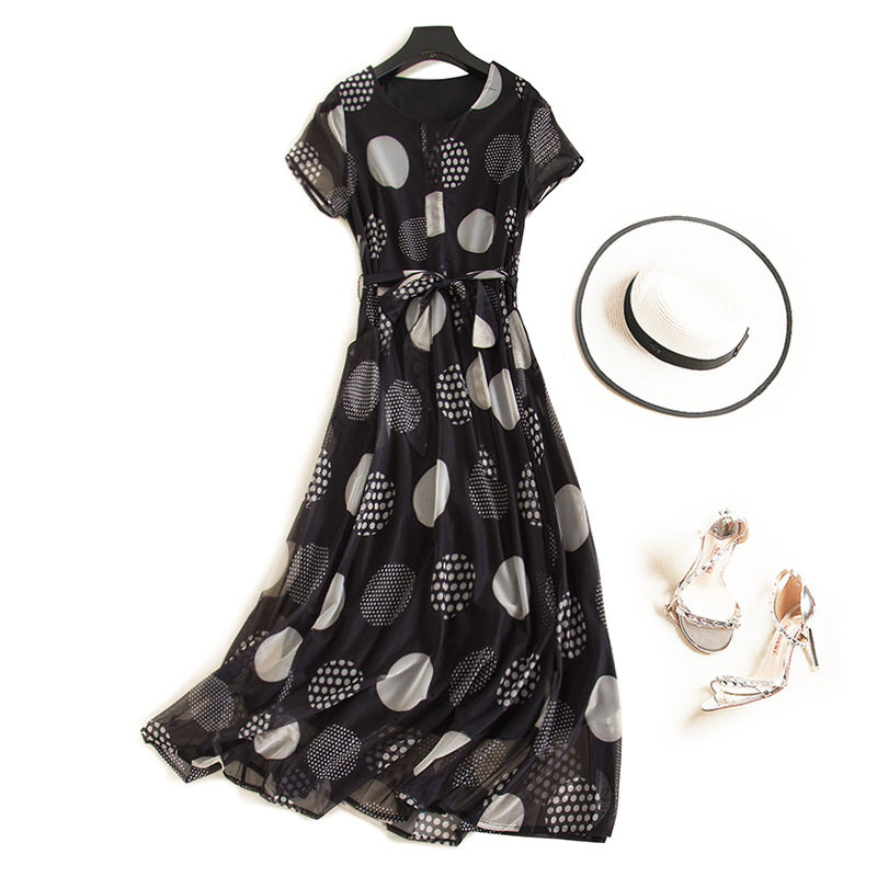 Export France Foreign Trade Original Single European and American Light Luxurious Cut mall Withdrawal Cabinet Summer Collection of Snow Textile Podot Ocean Dot