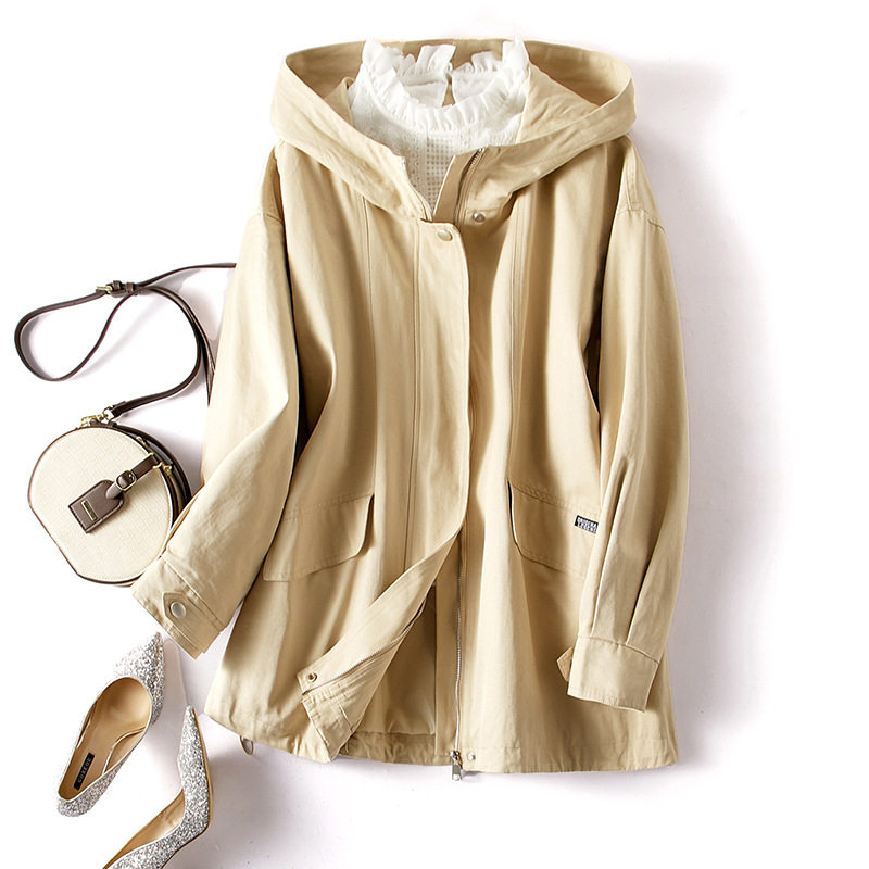 Withdrawal Teller Yu Shan Shopping Centre European and American Foreign Trade Original Order Cut Tail Goods Spring New Fashion Casual Embroidered Wind Coat Jacket